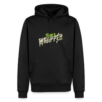Team Wrapper Mummy Horde Halloween - Men’s Premium Organic Hoodie - black - Front - Nico (187cm)