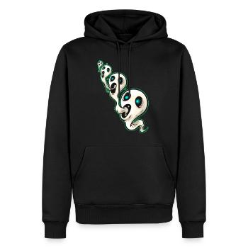 Crache sans fin des fantômes spirituels d’autres - Sweat à capuche Premium bio Homme - noir - Devant - Nico (187cm)