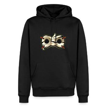 Costume de masque de momie pour Halloween - Sweat à capuche Premium bio Homme - noir - Devant - Nico (187cm)