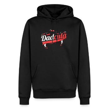 Dadcula Dads Motif With Fangs And Bats For - Men’s Premium Organic Hoodie - black - Front - Nico (187cm)