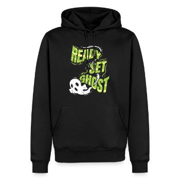 Ready Set Ghost Instead Of Ready Set Go Spirit On - Männer Premium Bio Hoodie - Schwarz - Vorne - Nico (187cm)