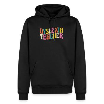 Dyslexia Teacher Shirt Geschenk - Männer Premium Bio Hoodie - Schwarz - Vorne - Nico (187cm)