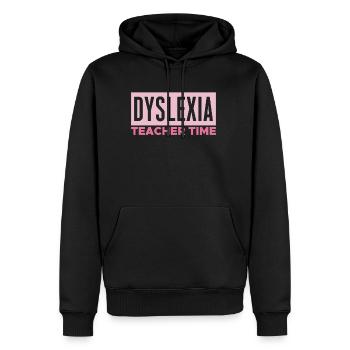 Dyslexie Enseignant Temps Cadeau Chemise - Sweat à capuche Premium bio Homme - noir - Devant - Nico (187cm)