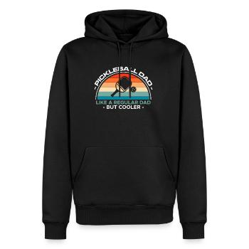 Pickleball Dad Like A Regular Dad But Cooler - Männer Premium Bio Hoodie - Schwarz - Vorne - Nico (187cm)