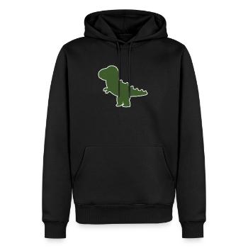 Kleiner Dinosaurier T-Shirt Geschenk - Männer Premium Bio Hoodie - Schwarz - Vorne - Nico (187cm)
