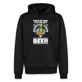 The best way to spread christmas cheer - Männer Premium Bio Hoodie - Schwarz - Vorne - Nico (187cm)