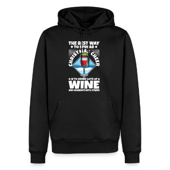 The best way to spread christmas cheer - Männer Premium Bio Hoodie - Schwarz - Vorne - Nico (187cm)
