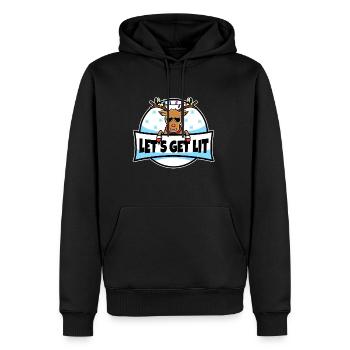 Laissez-nous illuminer Noël - Sweat à capuche Premium bio Homme - noir - Devant - Nico (187cm)