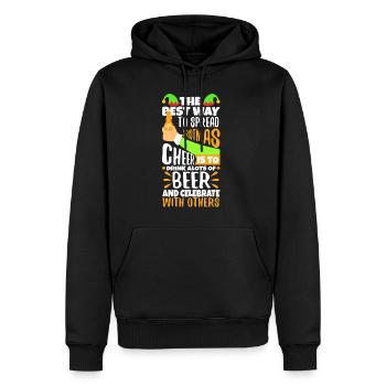 The best way to spread christmas cheer - Männer Premium Bio Hoodie - Schwarz - Vorne - Nico (187cm)