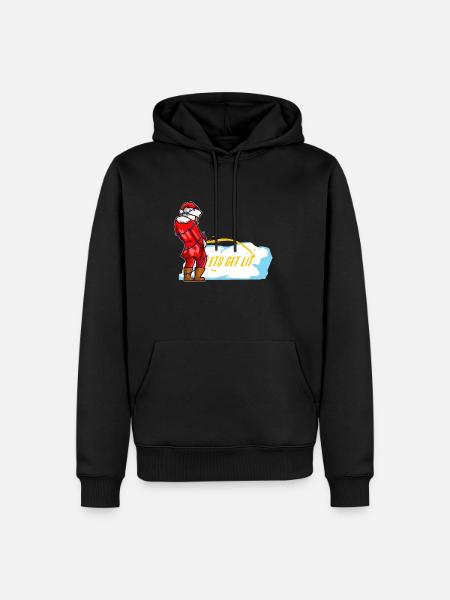 Lets get lit christmas - Men’s Premium Organic Hoodie - black