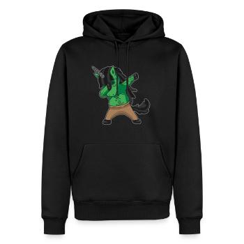 Licorne zombie HAlloween Dab Enfants - Sweat à capuche Premium bio Homme - noir - Devant - Nico (187cm)