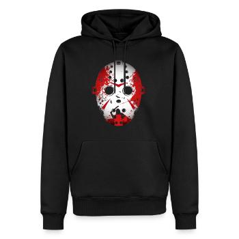 Halloween Horror Mask Killer - Sweat à capuche Premium bio Homme - noir - Devant - Nico (187cm)