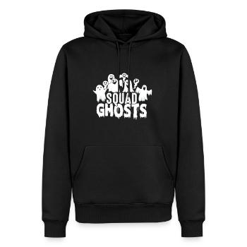 Squad Ghosts Geister Halloween - Männer Premium Bio Hoodie - Schwarz - Vorne - Nico (187cm)