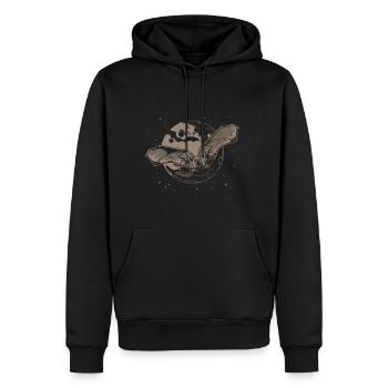 Fledermaus Vollmond Halloween - Männer Premium Bio Hoodie - Schwarz - Vorne - Nico (187cm)