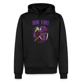 Sensenmann Bier Trink mehr Halloween - Männer Premium Bio Hoodie - Schwarz - Vorne - Nico (187cm)