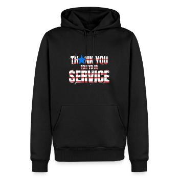 Thank You For Your Service 4th Of July Veterans - Männer Premium Bio Hoodie - Schwarz - Vorne - Nico (187cm)
