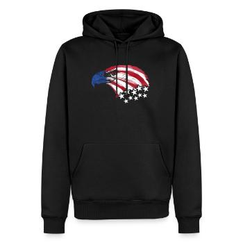 Bald Eagle US Flag Colors Patriotic 4th Of July - Männer Premium Bio Hoodie - Schwarz - Vorne - Nico (187cm)