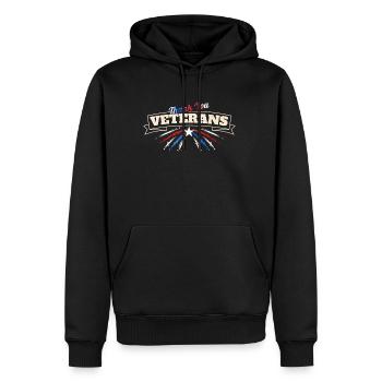 Thank You Veterans On July 4th And Veterans Day - Männer Premium Bio Hoodie - Schwarz - Vorne - Nico (187cm)