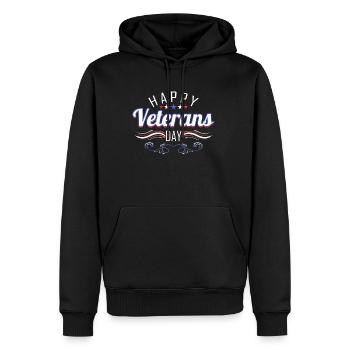 Patriotic Logo For Veterans Day - Männer Premium Bio Hoodie - Schwarz - Vorne - Nico (187cm)