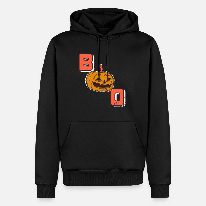 Citrouille d’Halloween - Boo - Sweat à capuche Premium bio Homme - noir