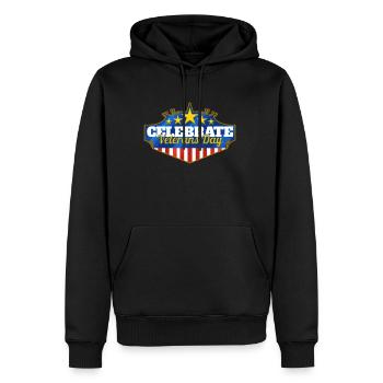 Logo To Celebrate Veterans Day - Männer Premium Bio Hoodie - Schwarz - Vorne - Nico (187cm)
