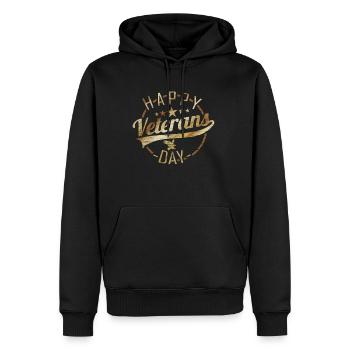 Special Logo for A Happy Veterans Day - Männer Premium Bio Hoodie - Schwarz - Vorne - Nico (187cm)