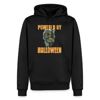 Powered by Halloween - Männer Premium Bio Hoodie - Schwarz - Vorne - Nico (187cm)