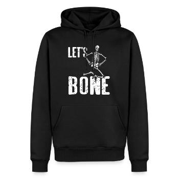 Halloween - Lets Bone - Männer Premium Bio Hoodie - Schwarz - Vorne - Nico (187cm)