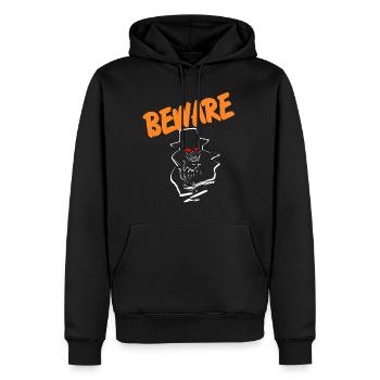 Halloween Beware - Männer Premium Bio Hoodie - Schwarz - Vorne - Nico (187cm)