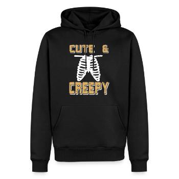 Halloween - Cute & Creepy - Männer Premium Bio Hoodie - Schwarz - Vorne - Nico (187cm)