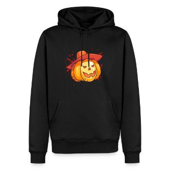 Halloween Kürbis Vogelscheuche - Männer Premium Bio Hoodie - Schwarz - Vorne - Nico (187cm)