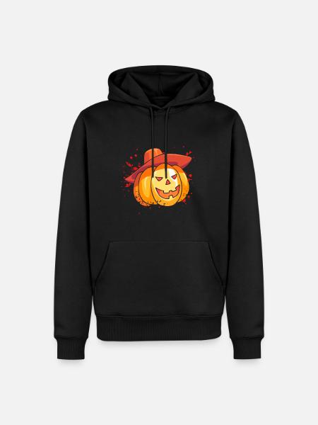 Halloween Pumpkin Scarecrow - Men’s Premium Organic Hoodie - black