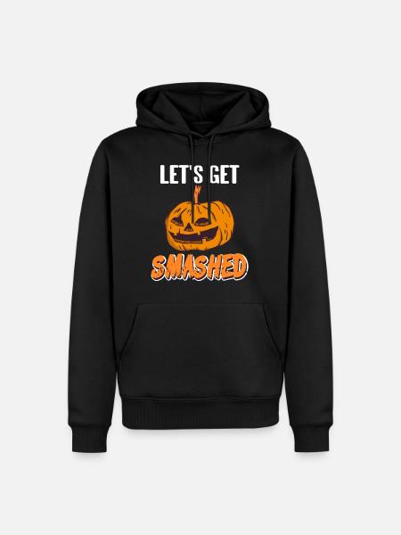 Halloween Pumpkin - Lets get Smashed - Men’s Premium Organic Hoodie - black