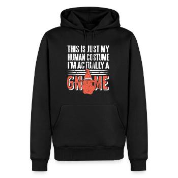 Gnom - This is my Human Costume Im actually a - Männer Premium Bio Hoodie - Schwarz - Vorne - Nico (187cm)