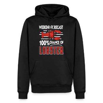 Prévisions de fin de semaine 100% de chances de Lobstar - Sweat à capuche Premium bio Homme - noir - Devant - Nico (187cm)