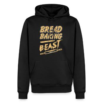 Bread baker beast - Men’s Premium Organic Hoodie - black - Front - Nico (187cm)