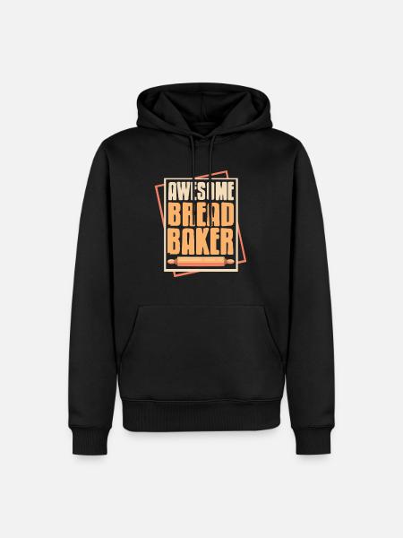 Awesome bread baker - Men’s Premium Organic Hoodie - black