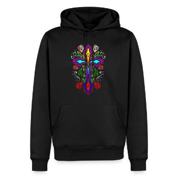 Day Of The Dead Cross Dia De Los Muertos - Männer Premium Bio Hoodie - Schwarz - Vorne - Nico (187cm)
