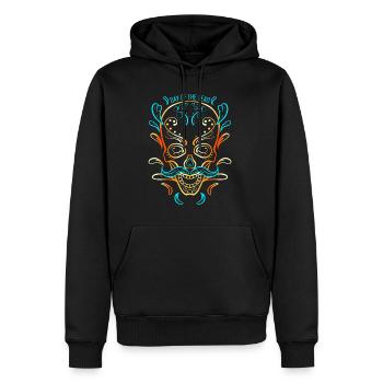 Stylized Painting Of A Sugar Skull For Day Of The - Männer Premium Bio Hoodie - Schwarz - Vorne - Nico (187cm)