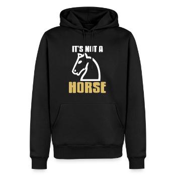 Schach - Its not a Horse - Men’s Premium Organic Hoodie - black - Front - Nico (187cm)