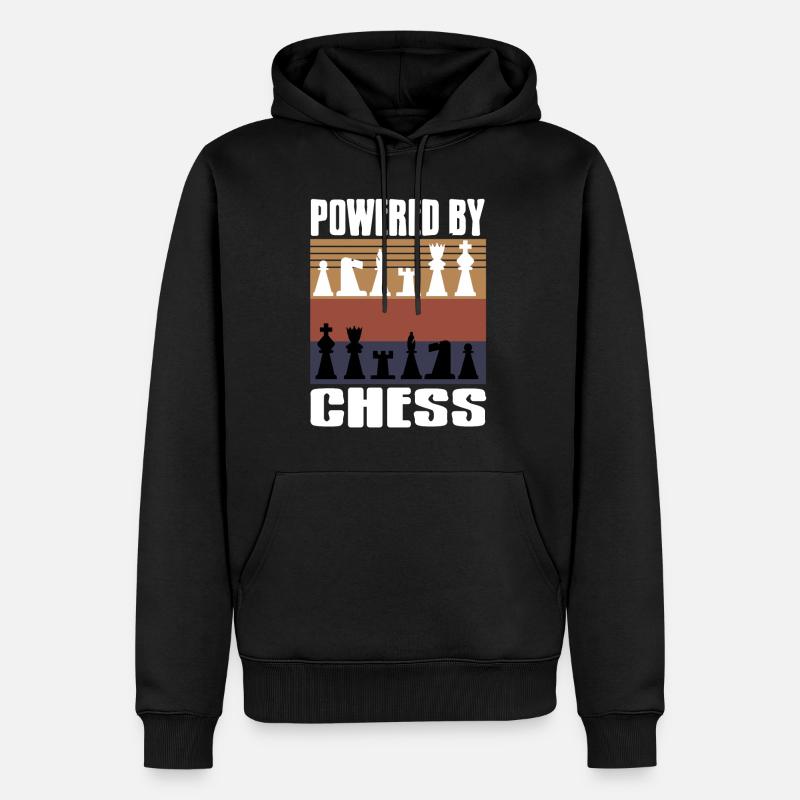 Propulsé par les échecs - Sweat à capuche Premium bio Homme - noir