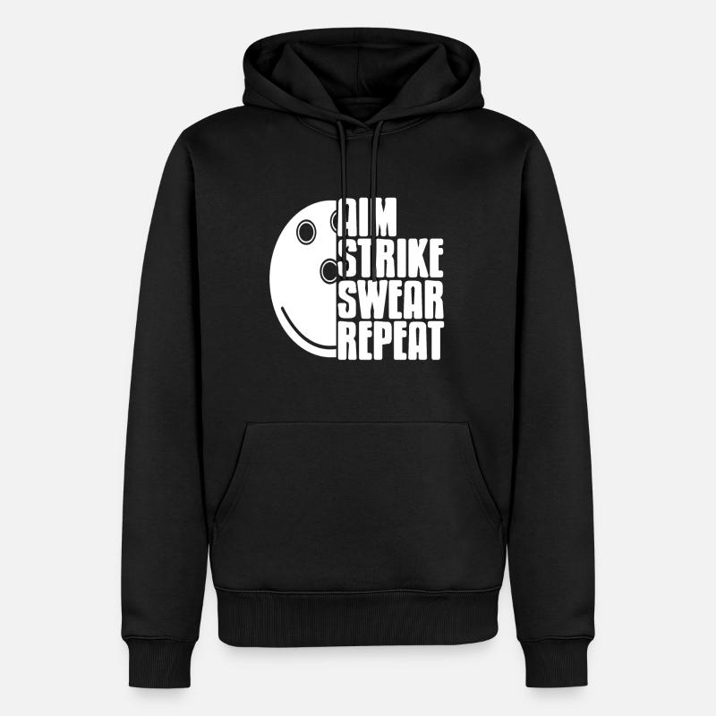 Objectif strinke jurer répéter - Sweat à capuche Premium bio Homme - noir