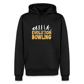 Evolution bowling - Men’s Premium Organic Hoodie - black - Front - Nico (187cm)