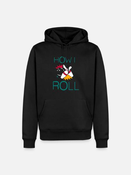 Bowling - How i roll - Men’s Premium Organic Hoodie - black