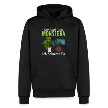 Nur Noch Eine Monstera Ich Schwöre Es - Männer Premium Bio Hoodie - Schwarz - Vorne - Nico (187cm)