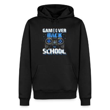 Schulstart Game Over Gaming Erster Schultag - Männer Premium Bio Hoodie - Schwarz - Vorne - Nico (187cm)