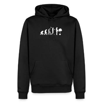 Ficus Evolution Pflanze Gärtner - Männer Premium Bio Hoodie - Schwarz - Vorne - Nico (187cm)