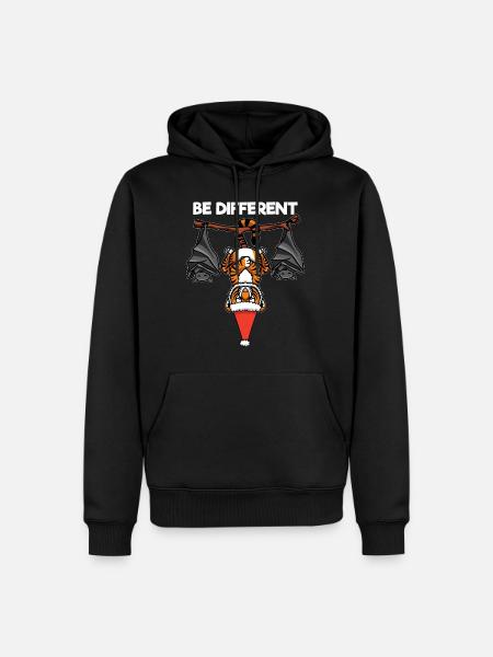 Be Different Tiger Fledermaus Weihnachtsmann - Männer Premium Bio Hoodie - Schwarz