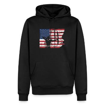 USA Bogenschießen sport - Männer Premium Bio Hoodie - Schwarz - Vorne - Nico (187cm)