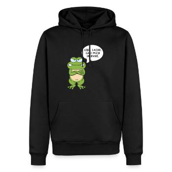Lebe Lache Lass Mich In Ruhe - Männer Premium Bio Hoodie - Schwarz - Vorne - Nico (187cm)